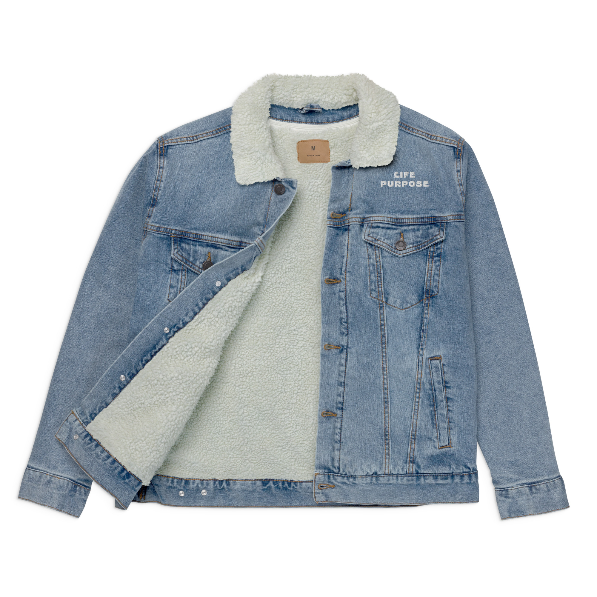 LIFE PURPOSE - Unisex denim jacket - Image 3